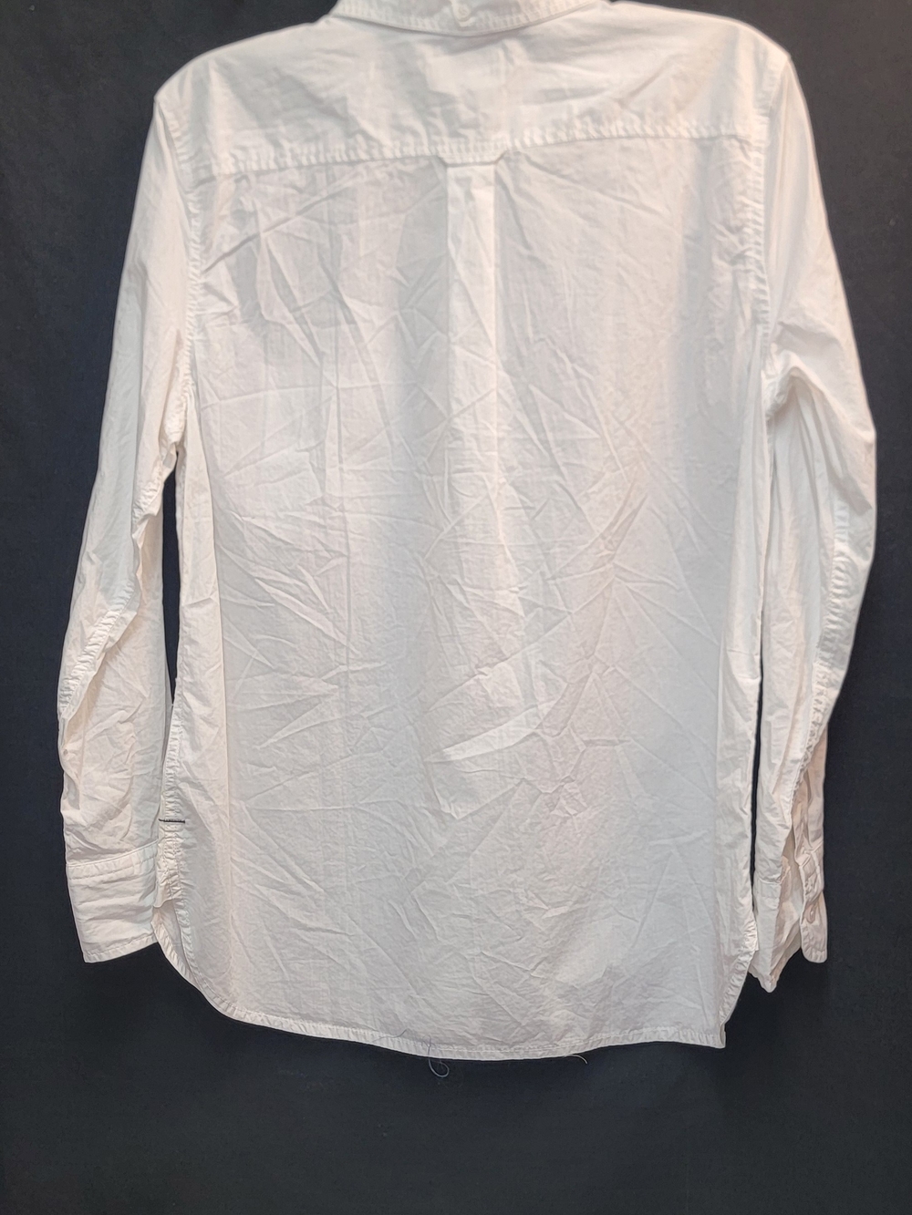 J. Crew Men's White Long-Sleeve Button-Down Shirt